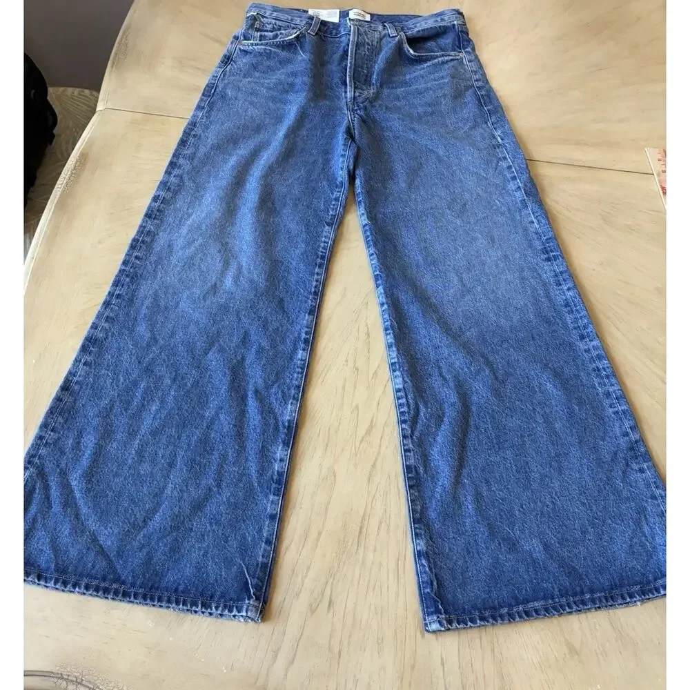 Citizens Of Humanity Classic Blue Wide Leg Jeans - Picture 13 of 16